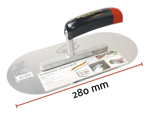Gladde spaan, 280 millimeter, metselgereedschap