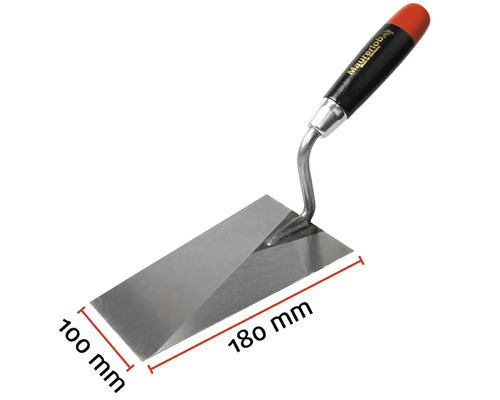 Maurerlob Gladde Troffel, 180 x 100 millimeter