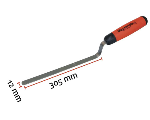 Voegkrabber met een lengte van 305 mm en een breedte van 12 mm.