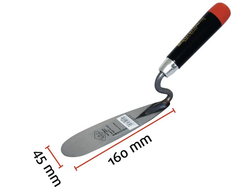 Metselwerk truffel met een bladlengte van 160 mm en een bladbreedte van 45 mm.