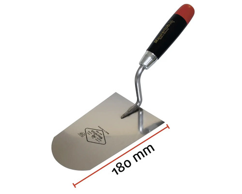 Metselwerk troffel met een bladlengte van 180 millimeter