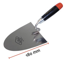 Metseltroffel met houten handvat en een bladlengte van 180 mm