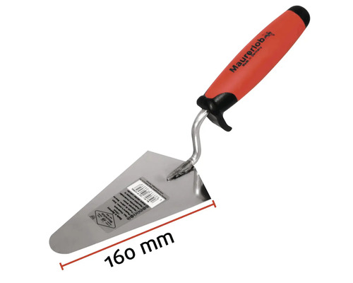 Metselspaan met bladlengte van 160 mm en kunststof handvat