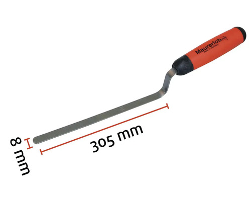Metselwerk troffel met afmetingen van 305 mm bij 8 mm