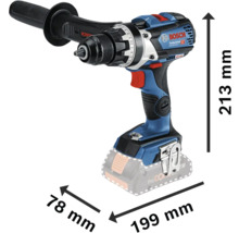 Bosch Professional accuschroefboormachine met afmetingen