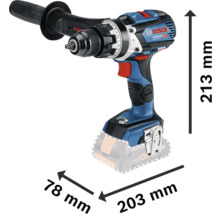 Bosch Professional accuslagboormachine met afmetingen