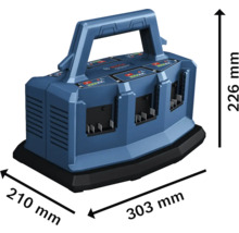 Bosch Professional acculader met afmetingen 303 x 210 x 226 millimeter