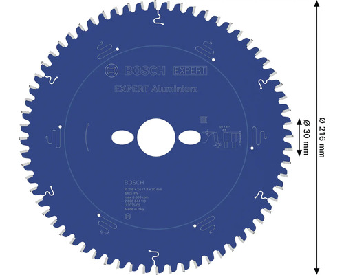 Bosch Expert Aluminium cirkelzaagblad, 216 millimeter diameter
