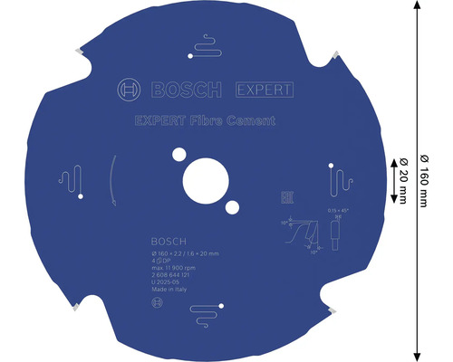 Bosch Expert vezelcement zaagblad, diameter 160 millimeter