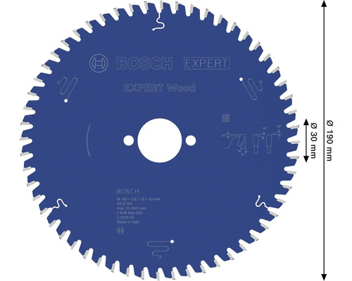 Bosch Expert houtzaagblad, 190 millimeter diameter