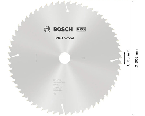 Bosch Pro houtzaagblad met een diameter van 305 millimeter