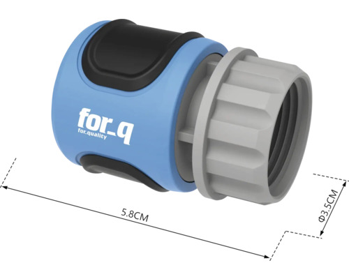 for_q slangconnector met afmetingen 5,8 x 3,5 cm