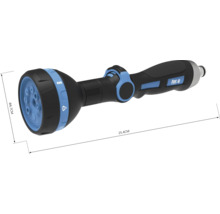 Tuinspuit met een diameter van 6,7 centimeter en een lengte van 25,4 centimeter.