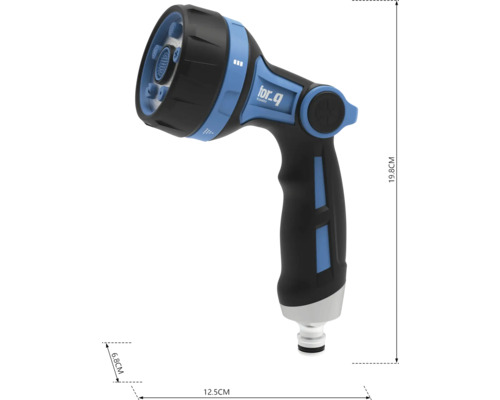 Tuinspuit met verschillende straalsoorten voor besproeiing
