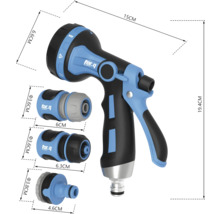 For Q spuitpistool met afmetingen
