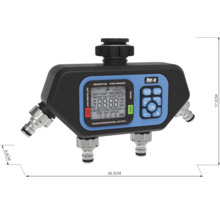 Watercomputer met meerdere aansluitingen en digitaal display