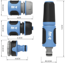 for_q Tuinslangkoppelingsset met afmetingen