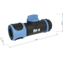 Tuinslangafsluiter met een lengte van 12 centimeter
