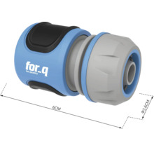 For-q Logo koppelstuk voor tuinslangen, 6 cm lengte