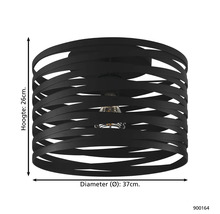 Plafondlamp, hoogte 26 cm, diameter 37 cm