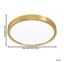 Plafondlamp, diameter 29 cm, hoogte 3 cm