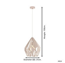 Hanglamp, hoogte 150 cm, diameter 31 cm