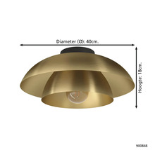 Plafonnière van metaal, diameter 40 cm