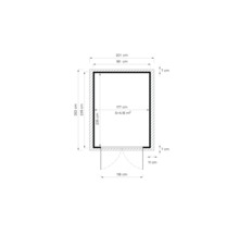 Afmetingen van het tuinhuis