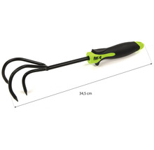 Tuinkrabber met drie tanden en een lengte van 34,5 cm