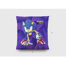Vierkant sierkussen met Sonic Prime motief, 45 bij 45 centimeter.