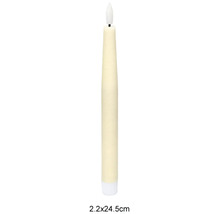 LED-dinerkaars van echte was, 2.2 bij 24.5 centimeter, met flakkerende vlam.