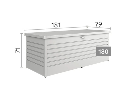 BIOHORT Opbergbox 180 staal brons 800 L, 181x79x71 cm kopen
