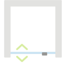 Symbool voor hoogteverstelling