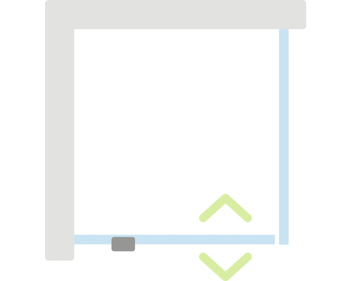 Symbool voor de hoogteverstelling van een onderdeel.