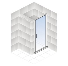 SCHULTE Nis douchedeur Alexa Style 2.0 decor depoli light 90x192 cm aluminium