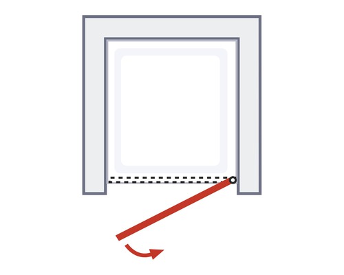 Symbolische afbeelding van een garagedeur met trekveer