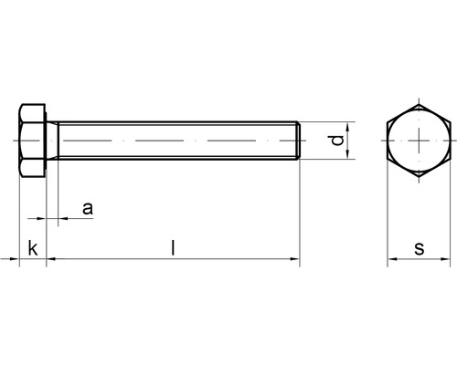 Technische tekening van een zeskantschroevendraaier met afmetingen