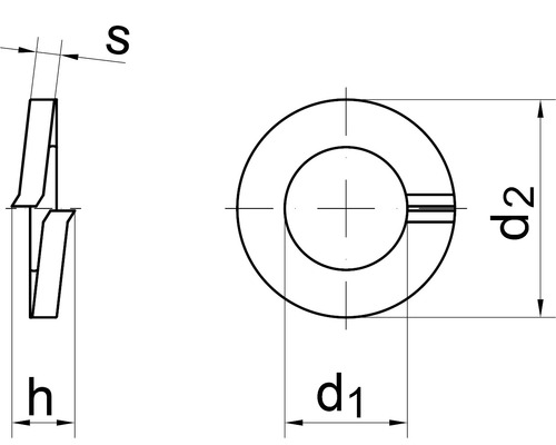 Technische tekening van een tandring met afmetingen