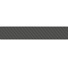 Grijs rubberprofiel met diagonale groeven