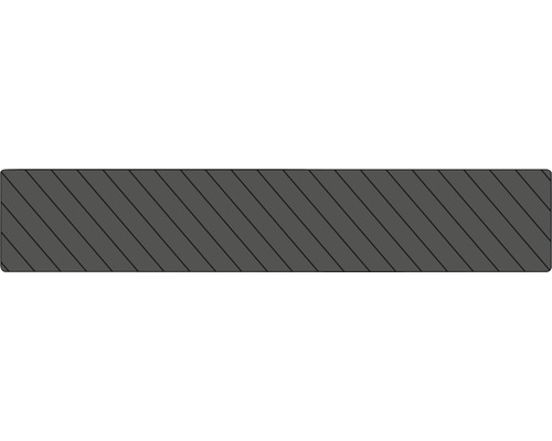 Grijs rubberprofiel met diagonale groeven