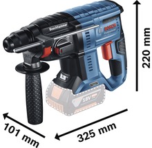 Bosch boorhamer met afmetingen 101 mm x 325 mm x 220 mm