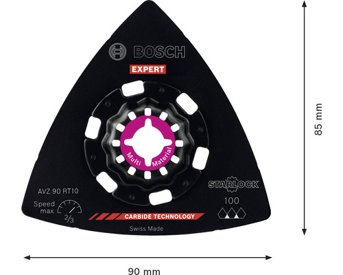 Bosch Expert AVZ 90 RT10 multifunctioneel gereedschap zaagblad met Starlock-opname, 90x85 mm