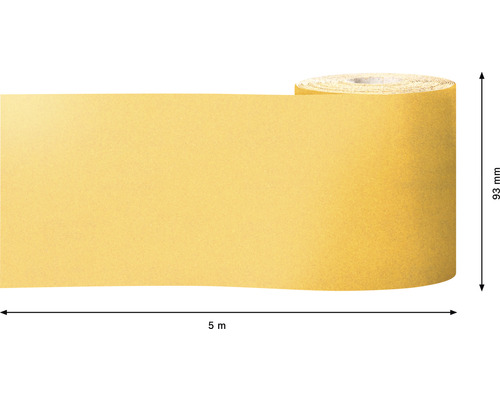Vijf meter schilderstape met een breedte van 93 millimeter.