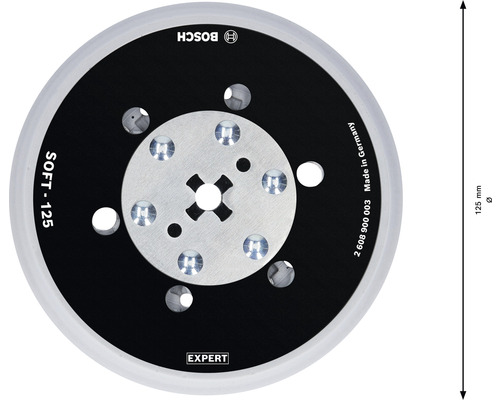 Bosch schuurzool met een diameter van 125 mm