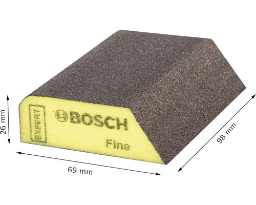 Bosch schuurspons met afmetingen