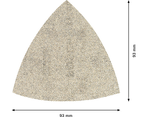 Driehoekig schuurpapier, 93 millimeter