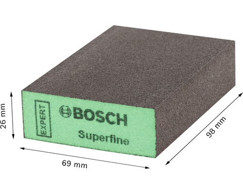 Schuurblok met afmetingen 98 mm x 69 mm x 26 mm