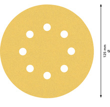 Schuurpapier met een diameter van 125 millimeter en gaten