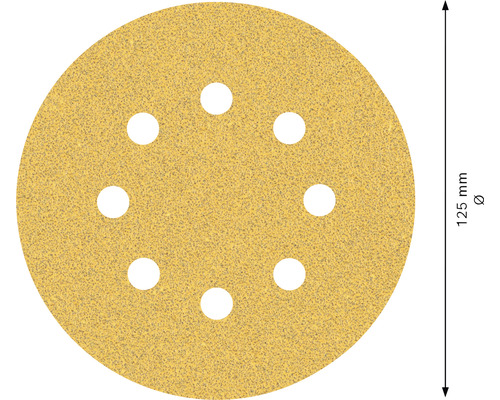 Schuurschijf, 125 mm diameter met gaten