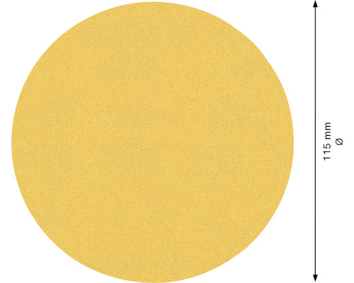 Schuurpapier, schijf, korrelgrootte onbekend, diameter 115 mm
